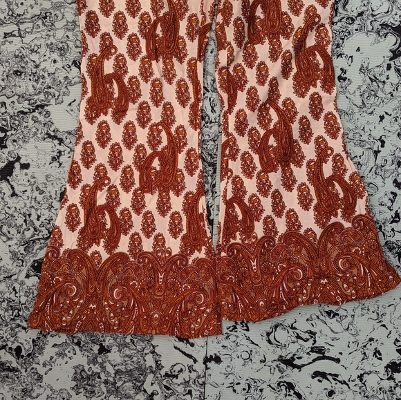 Paisley Cotton Flare Pants - Picture 3 of 6